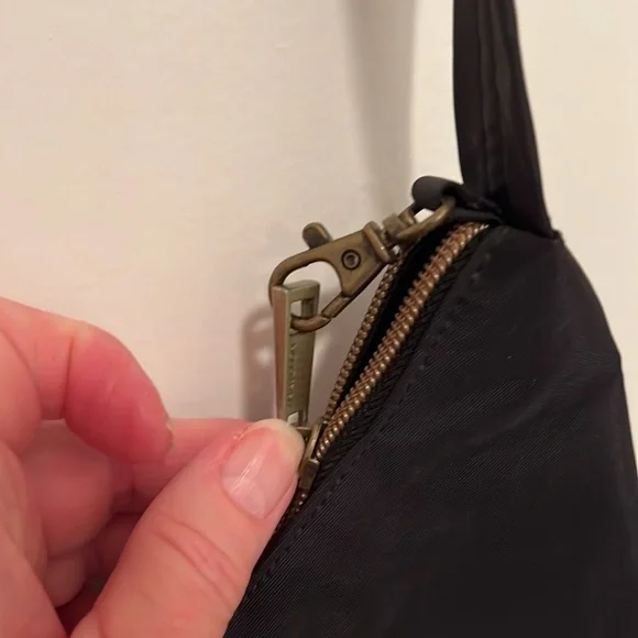 Black Crossbody Travel Security Bag with Adjustable Strap - Picture 5 of 10